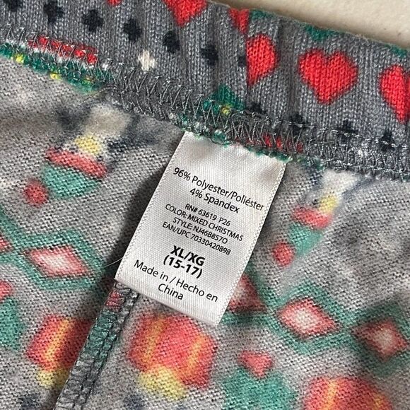 Christmas Holiday Santa Christmas Tree Leggings Xl 15/17 - Picture 7 of 10